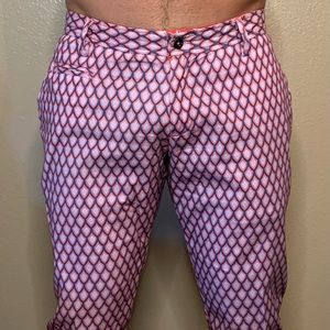 Parke & Ronen Orange  Scale Print Pants Size 30x28